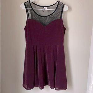 Wine colored skater dress